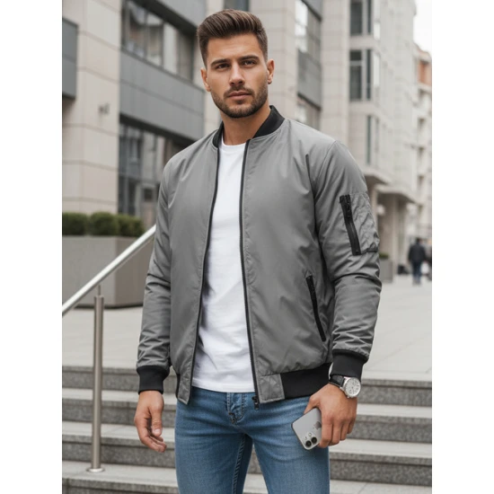 Vīriešu pelēka jaka Route Rudens/Pavasaris