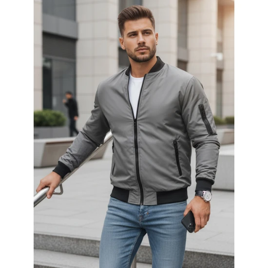 Vīriešu pelēka jaka Route Rudens/Pavasaris