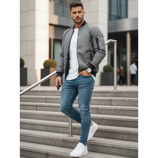 Vīriešu pelēka jaka Route Rudens/Pavasaris