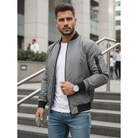 Vīriešu pelēka jaka Route Rudens/Pavasaris