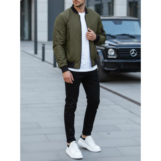 Vīriešu zaļā jaka Maršruts Rudens/Pavasaris