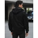 Vīriešu divpusējā melnā jaka ar kapuci Linde Vīriešu jakas un mēteļi