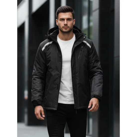 Vīriešu melna slēpošanas jaka Atlant