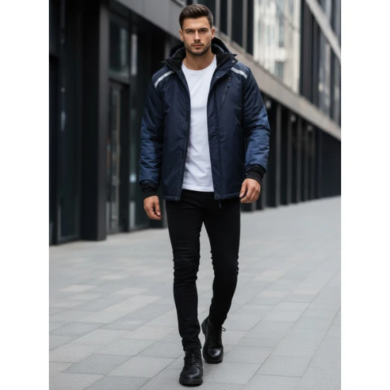 Vīriešu tumši zila slēpošanas jaka Atlant