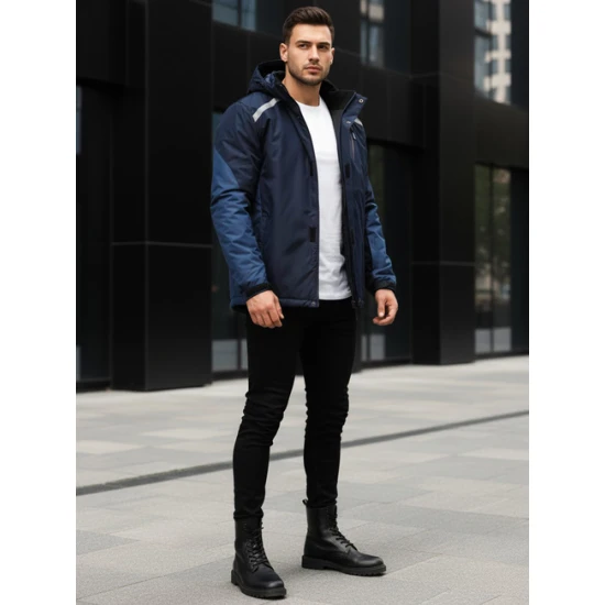 Vīriešu tumši zila slēpošanas jaka Atlant