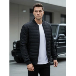 Vīriešu stepēta melna jaka Minti