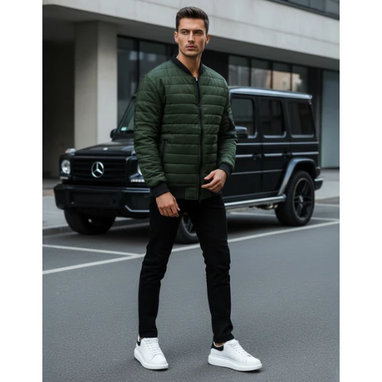 Vīriešu stepēta zaļa jaka Minti JS/MY02Z