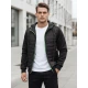Vīriešu melna jaka ar kapuci Bastin