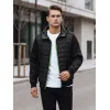 Vīriešu melna jaka ar kapuci Bastin TX4394