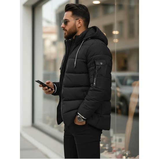 Vīriešu melna ziemas jaka Arte Ziemas jakas