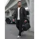 Kidol melna vīriešu jaka ar kapuci JS/8M985/392