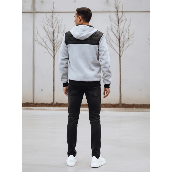 Vīriešu pelēka jaka ar kapuci Bastin TX4393