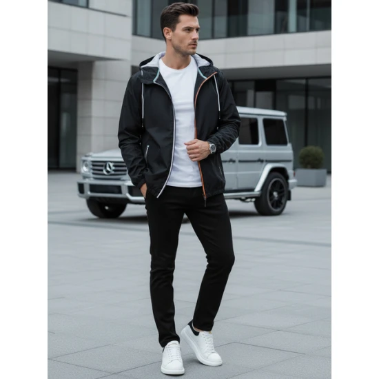 Vīriešu plāna melna jaka Doran JS/5M802/392