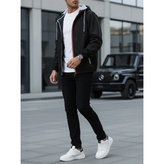 Vīriešu plāna melna jaka Doran JS/5M802/392