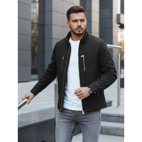 Vīriešu melna jaka Teros Vīriešu jakas un mēteļi