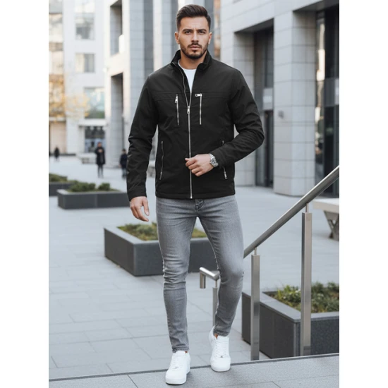 Vīriešu melna jaka Teros Vīriešu jakas un mēteļi