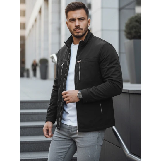 Vīriešu melna jaka Teros Vīriešu jakas un mēteļi