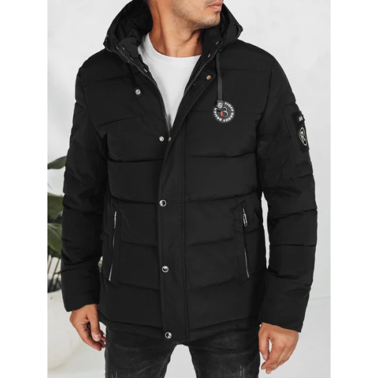 Vīriešu melna ziemas jaka Ross