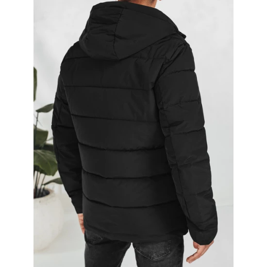 Vīriešu melna ziemas jaka Ross