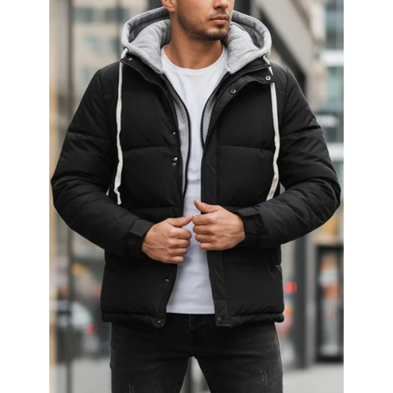 Vīriešu melna ziemas jaka Blaze Ziemas jakas