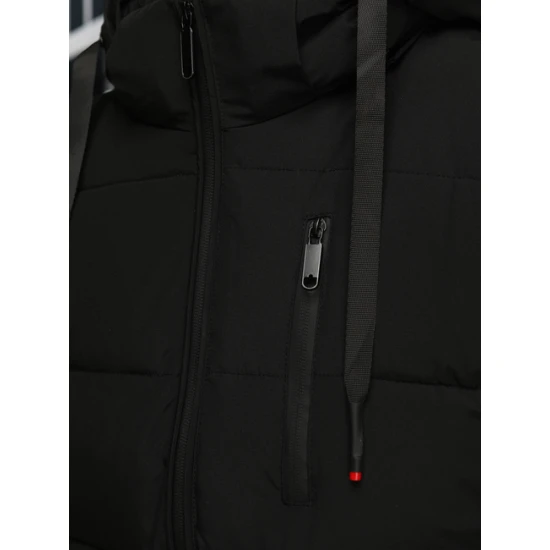 Vīriešu melna ziemas jaka Polar