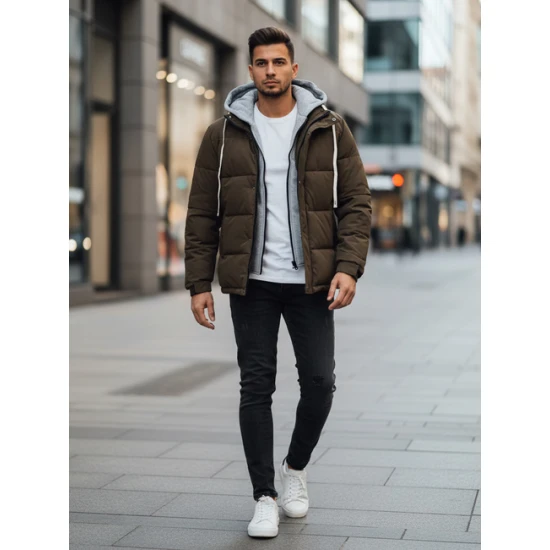 Vīriešu tumši brūna ziemas jaka Blaze