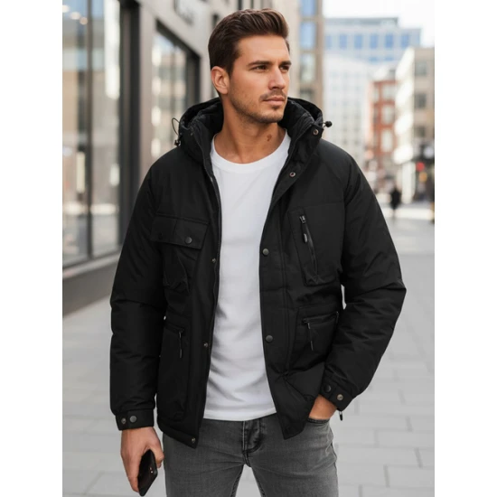 Vīriešu melna jaka Coper