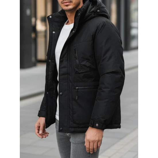 Vīriešu melna jaka Coper