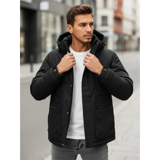 Vīriešu melna jaka Coper