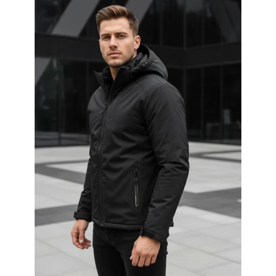 Vīriešu melna Falcon slēpošanas jaka