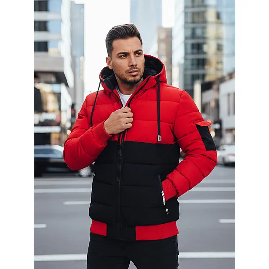 Men's red/black winter jacket Oscar