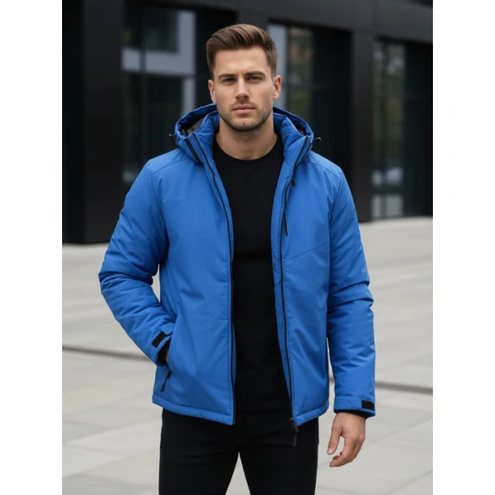 Vīriešu zilā Falcon slēpošanas jaka