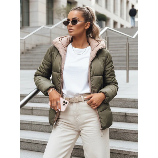 Sieviešu brūna/zaļa divpusējā jaka Victoria Sieviešu jakas