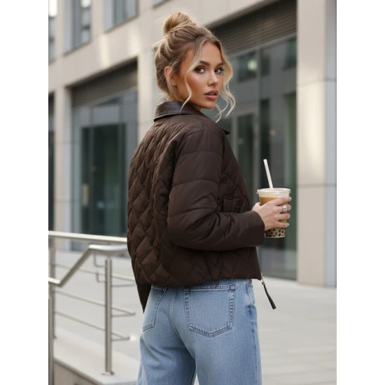 Sieviešu brūna jaka Santi Sieviešu jakas