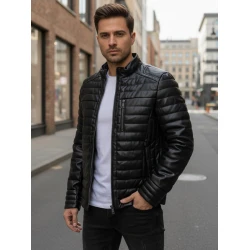 Vīriešu melna ziemas jaka Gentelman