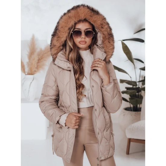 Sieviešu brūna ziemas jaka Lumor