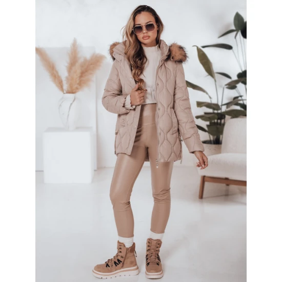 Sieviešu brūna ziemas jaka Lumor