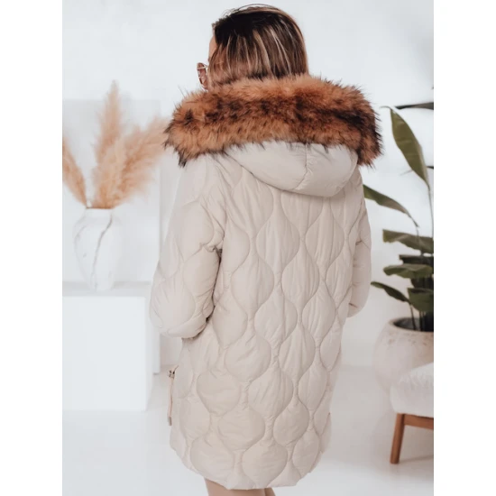 Sieviešu gaiši brūna ziemas jaka Lumor