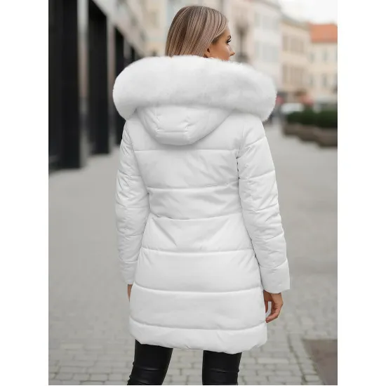 Sieviešu balts mētelis Stel JS/16M9099/281Z