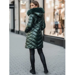 Sieviešu stepēta zaļa jaka Bela