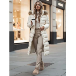 Sieviešu balta ziemas jaka Crom