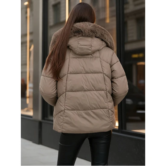 Sieviešu brūna ziemas jaka Lota