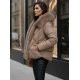 Sieviešu brūna ziemas jaka Lota