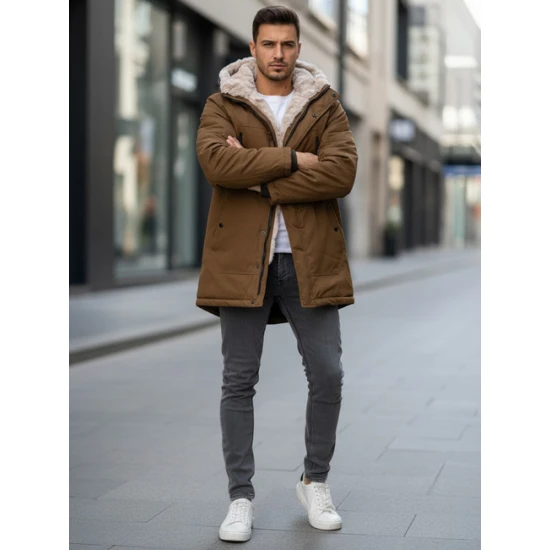 Brūna vīriešu ziemas jaka Artic