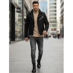 Vīriešu melna ziemas jaka City line