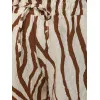 Sieviešu brūni/baltie šorti „Zebra“