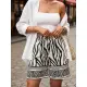 Sieviešu melni/baltie šorti „Zebra“
