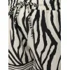 Sieviešu melni/baltie šorti „Zebra“
