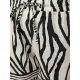 Sieviešu melni/baltie šorti „Zebra“