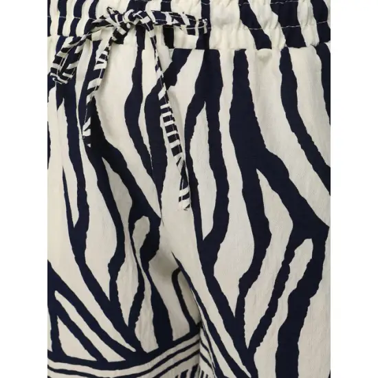 Sieviešu baltas/tumši zilas šorti Zebra